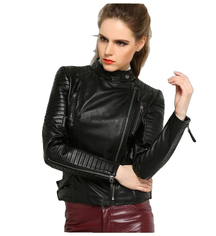 Grandeur 100% Real Sheepskin Coat Female Genuine Leather Jacket