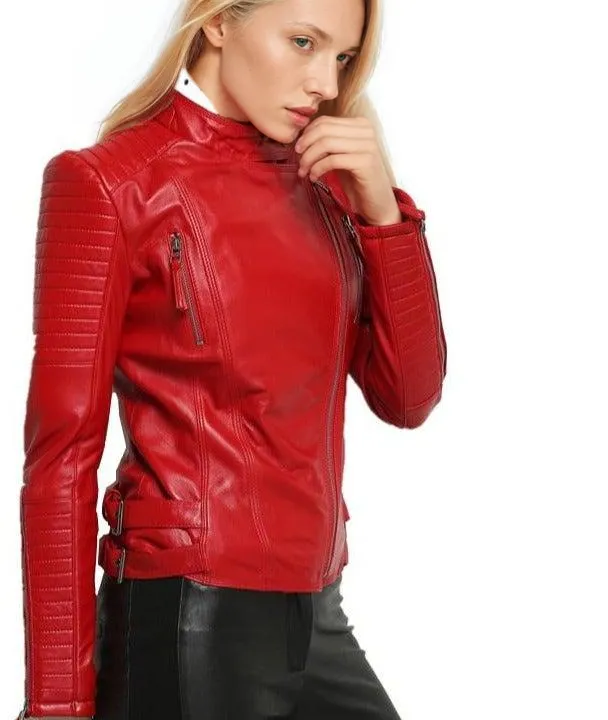 Grandeur 100% Real Sheepskin Coat Female Genuine Leather Jacket