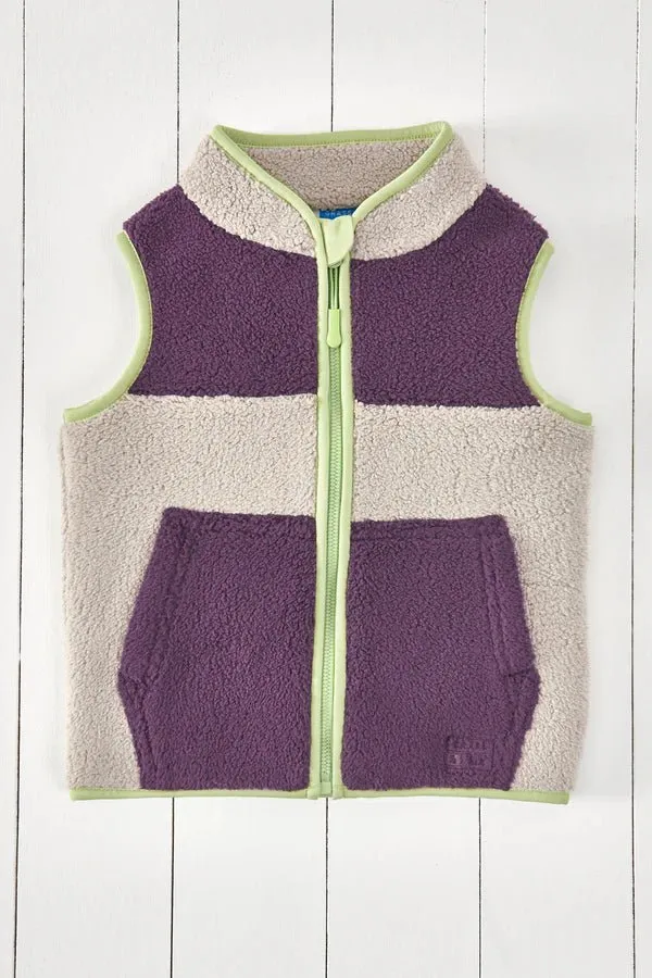 Grass & Air: Amethyst Purple & Geothermal Grey - Kids Gilet