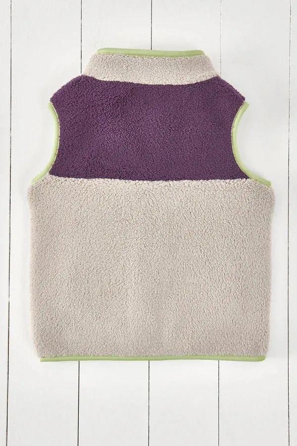 Grass & Air: Amethyst Purple & Geothermal Grey - Kids Gilet