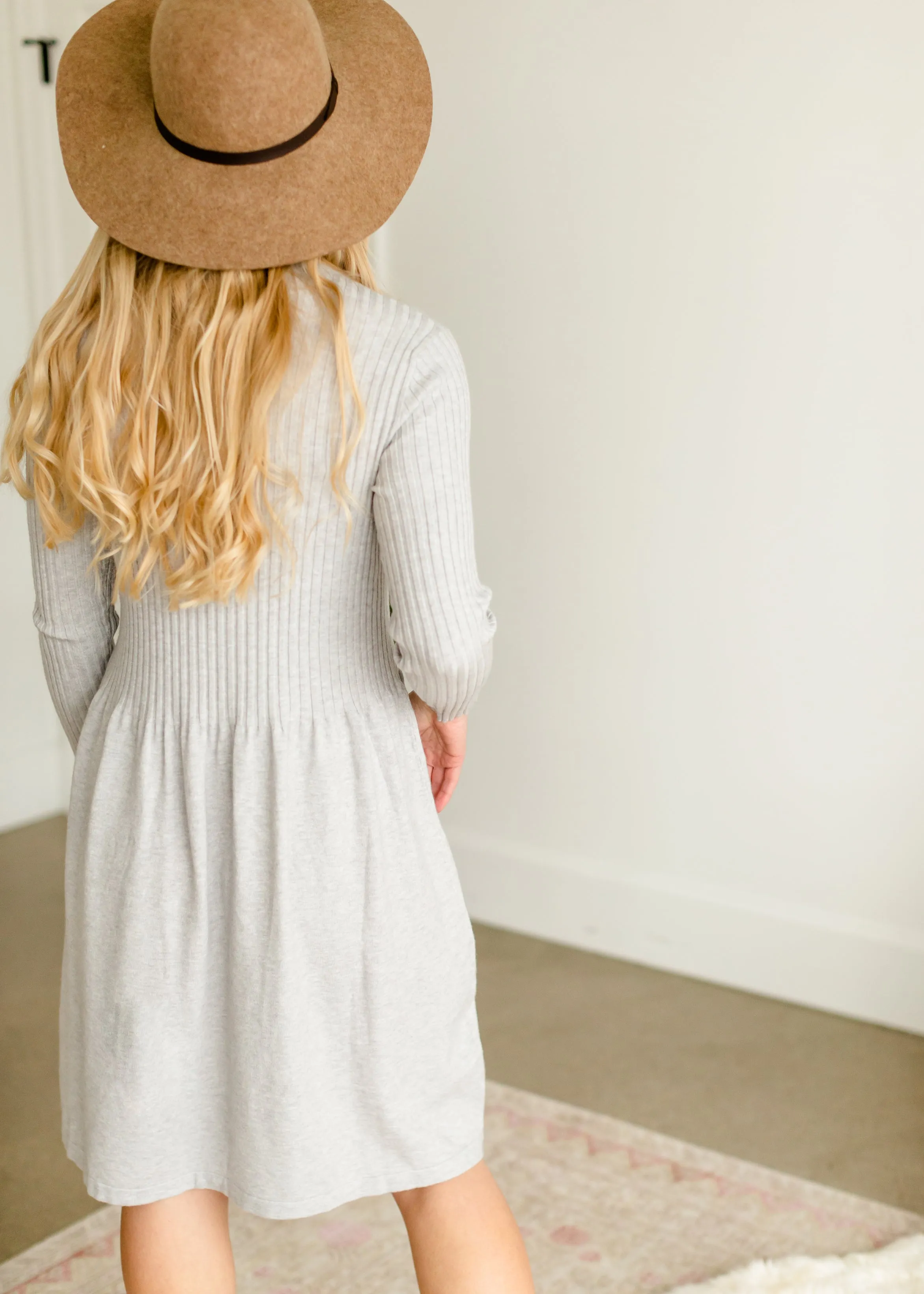 Gray Mockneck Sweater Dress - FINAL SALE