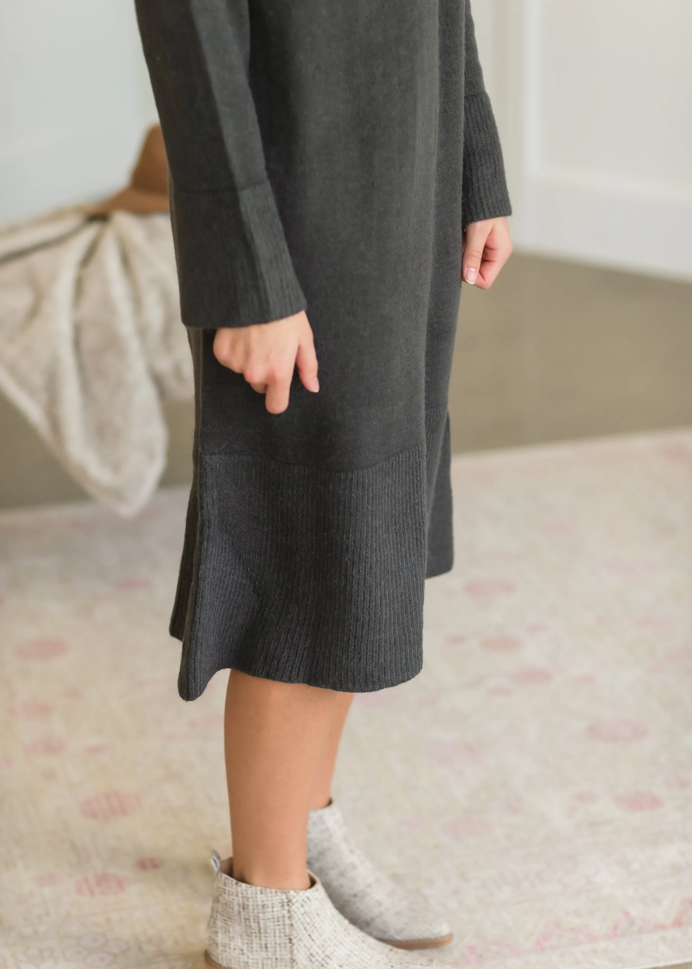 Gray Turtleneck Sweater Dress - FINAL SALE