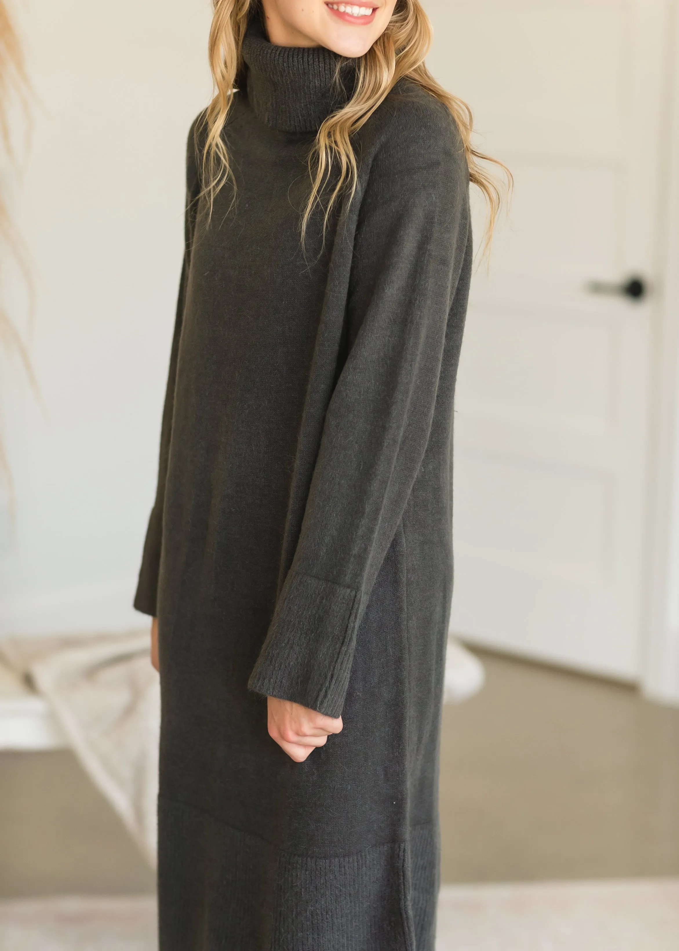 Gray Turtleneck Sweater Dress - FINAL SALE