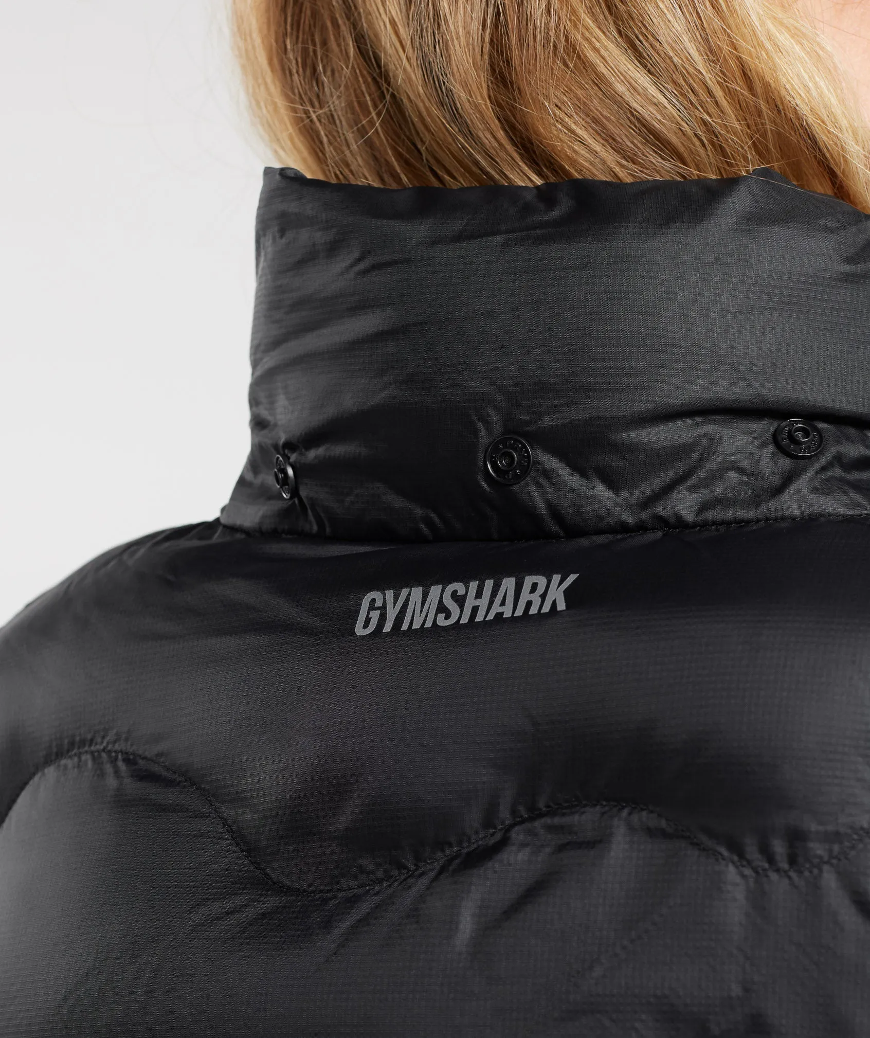 Gymshark Hull Midi Puffer Jacket - Black