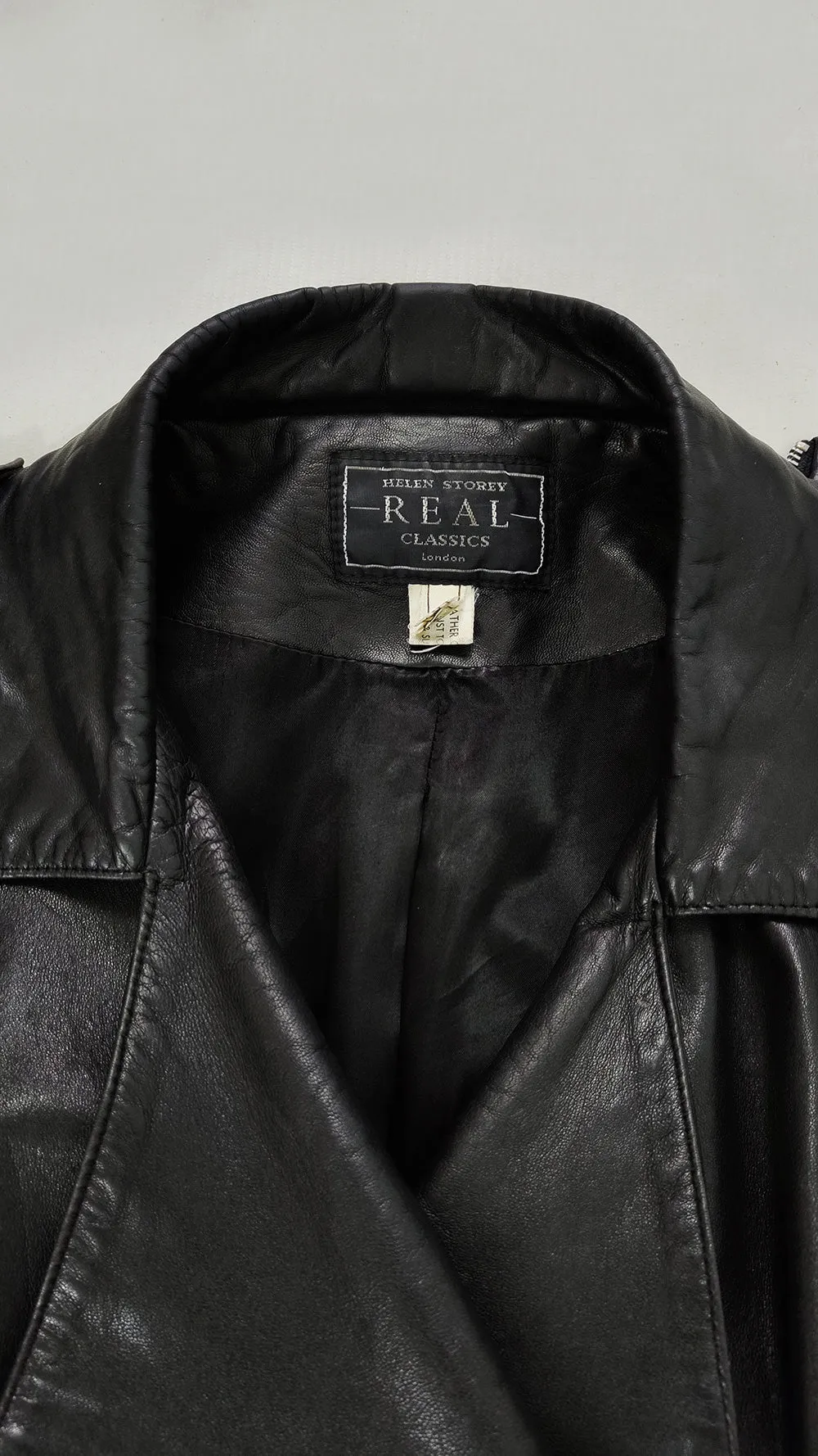 Helen Storey Vintage 80s Womens Black Leather Biker Jacket