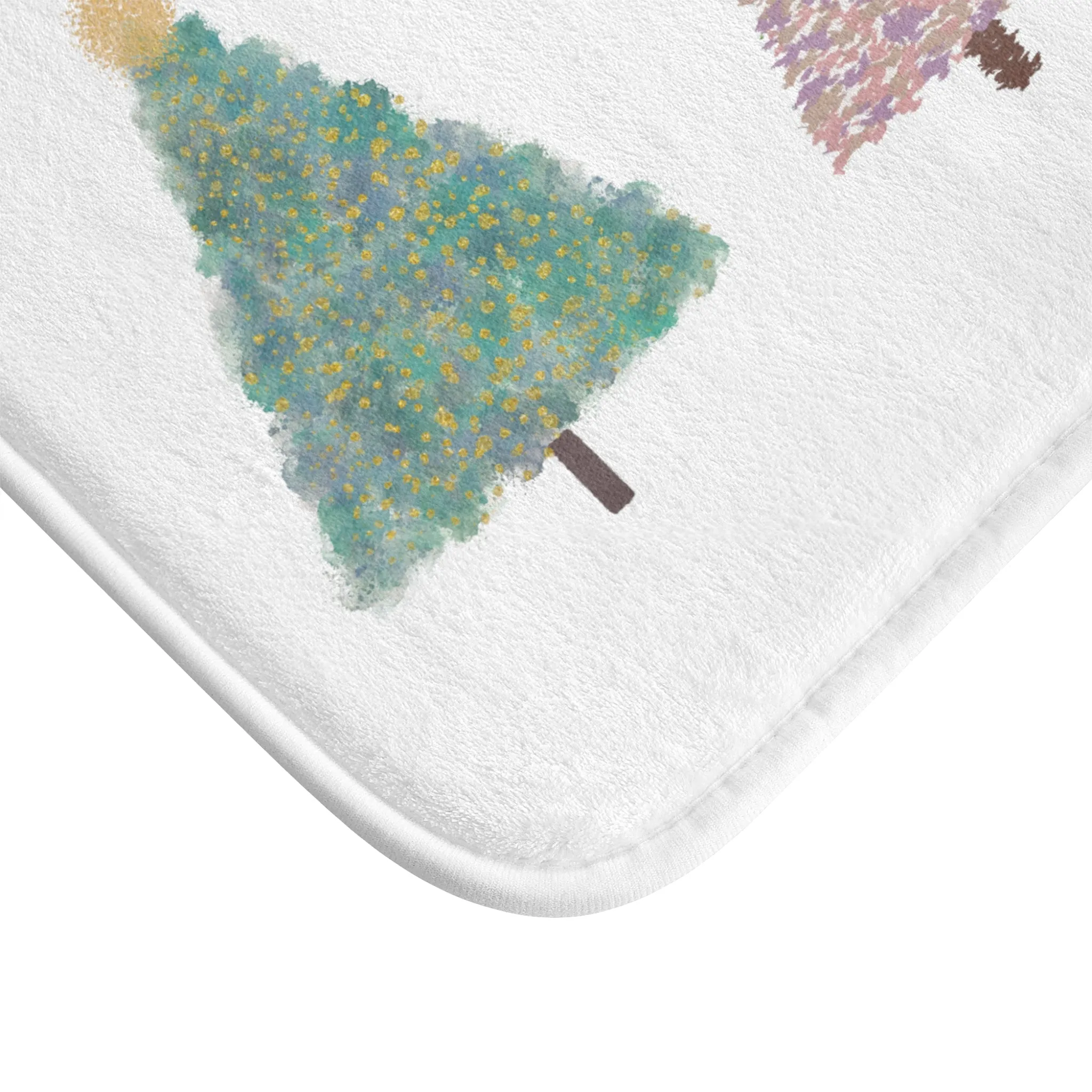 Holiday Christmas Tree Bath Mat