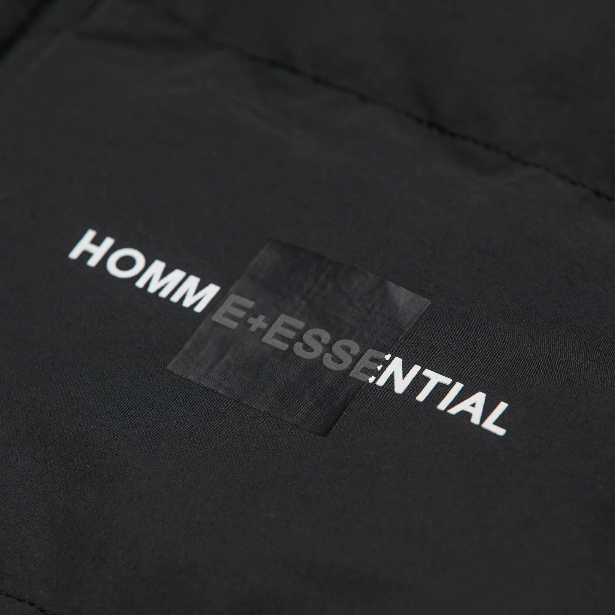 HOMME  'ESSENTIAL' Quilted Puffer Jacket Charcoal