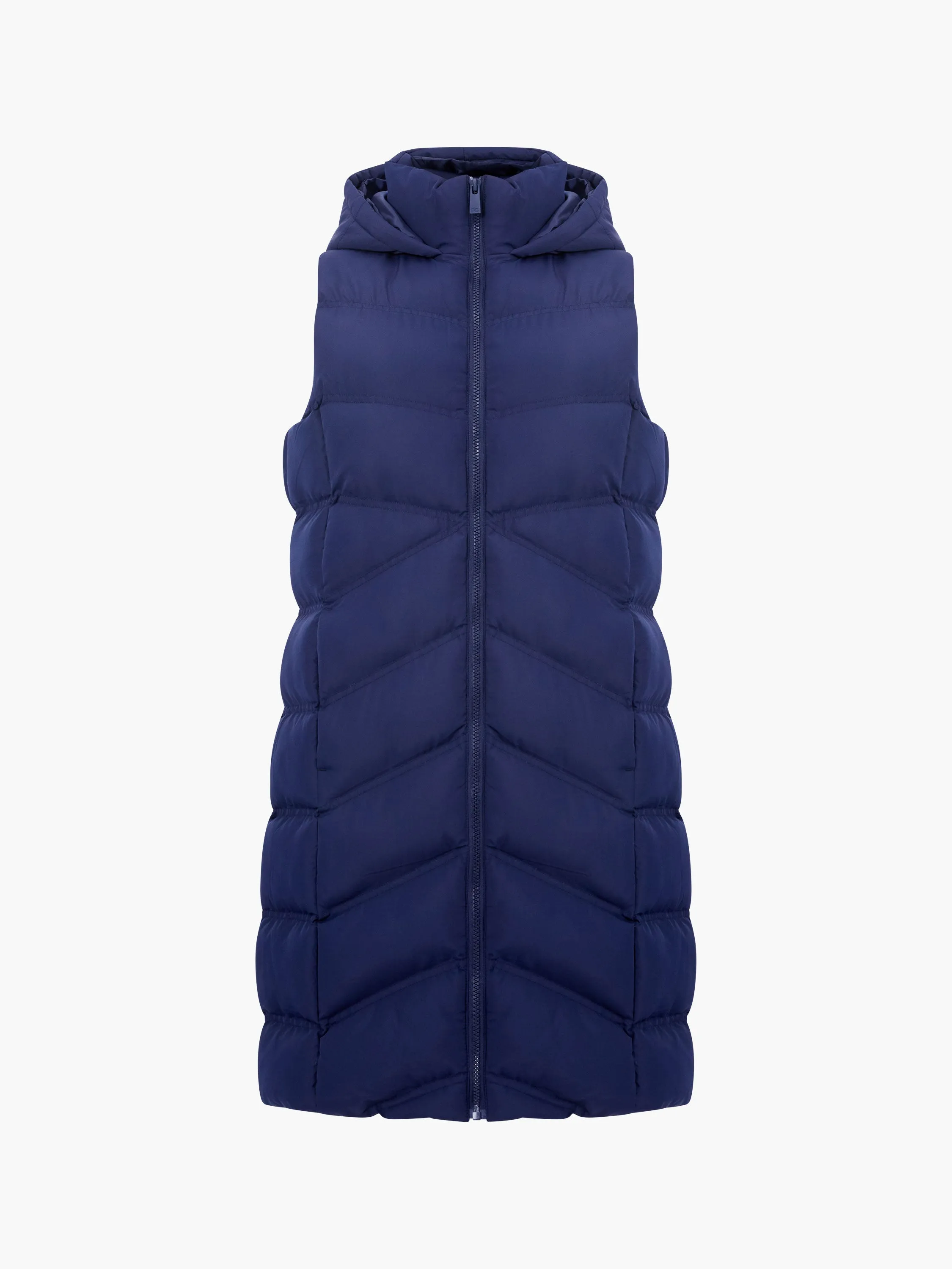 Hooded Row Mid Length Gilet