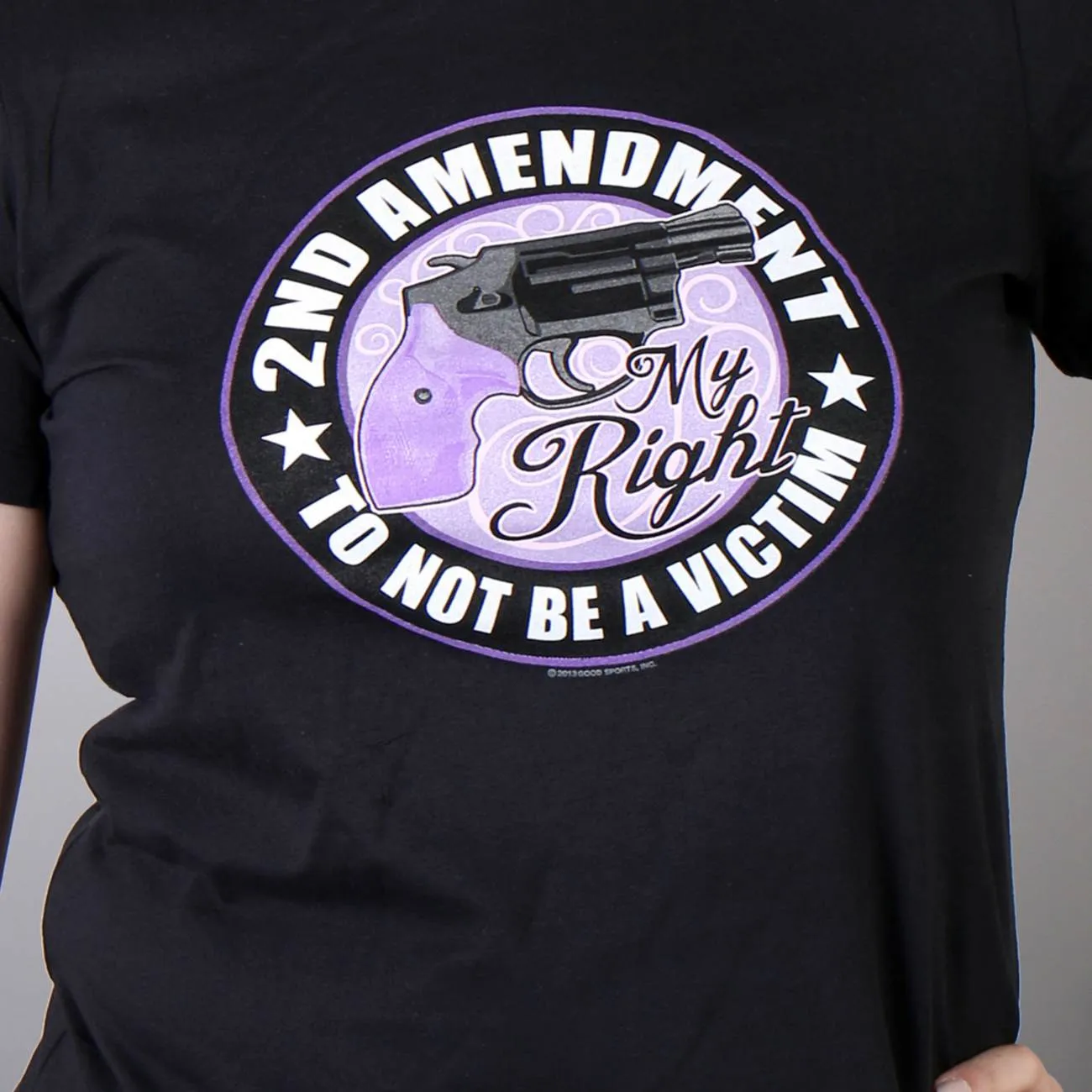 Hot Leathers GLR1262 '2nd Amendment My Right To Not Be A Victim' Black