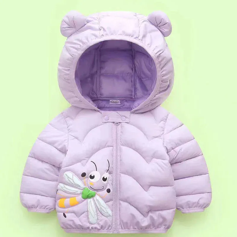 HT Dragon Fly Lavender Puffer Jacket 11868