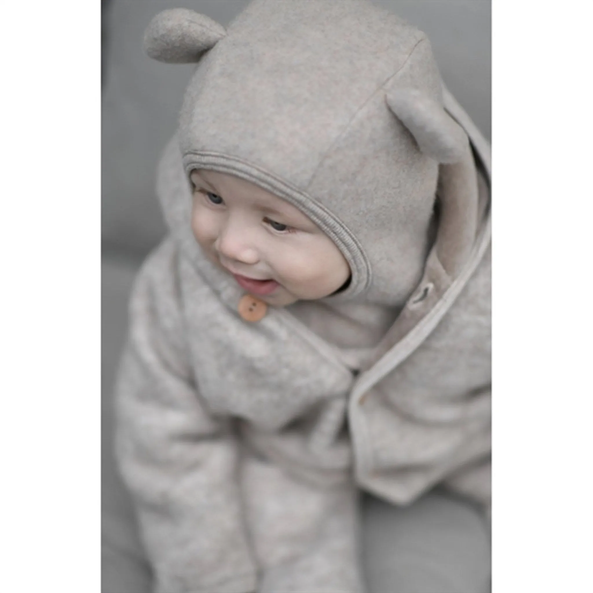 Huttelihut Balaclava Ears Soft Wool Teddy Camel