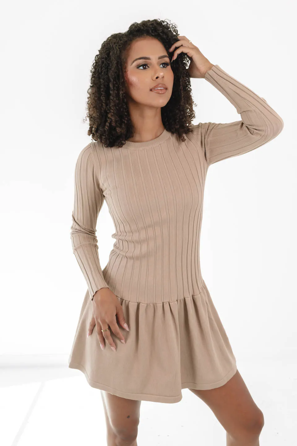 In The Flow Dress - Taupe