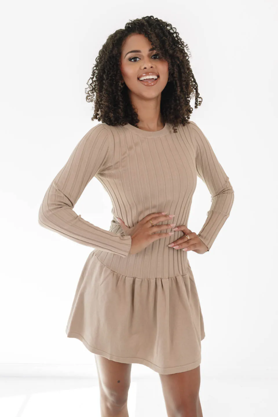 In The Flow Dress - Taupe