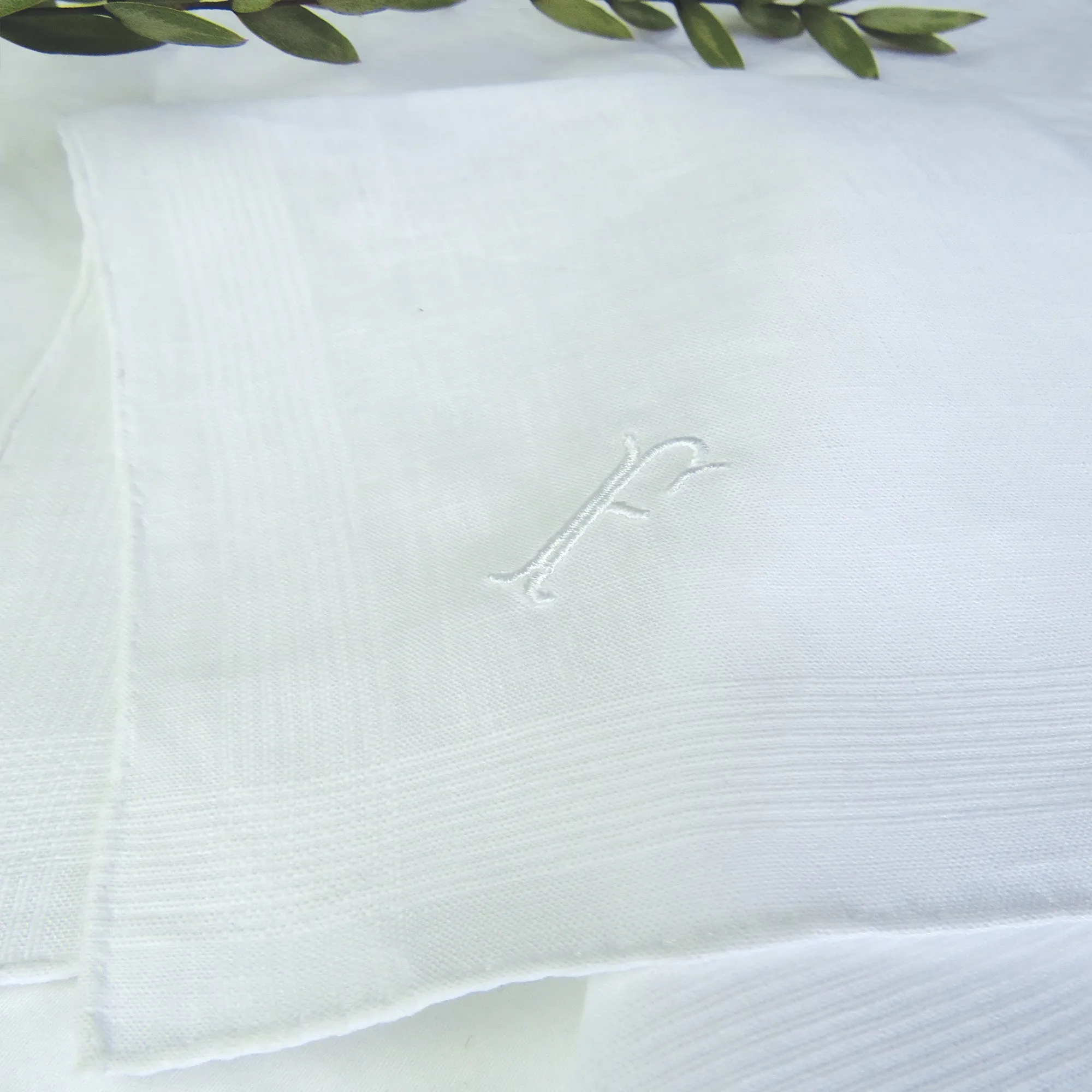 Irish Linen Gentlemen's Personalised Embroidered Handkerchief