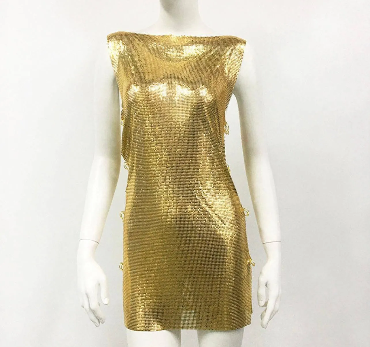 Isabelle Metallic Pin Mini Dress