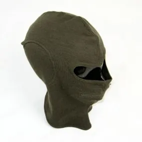 Italian Balaclava / Zip Mouth. Dark Olive.