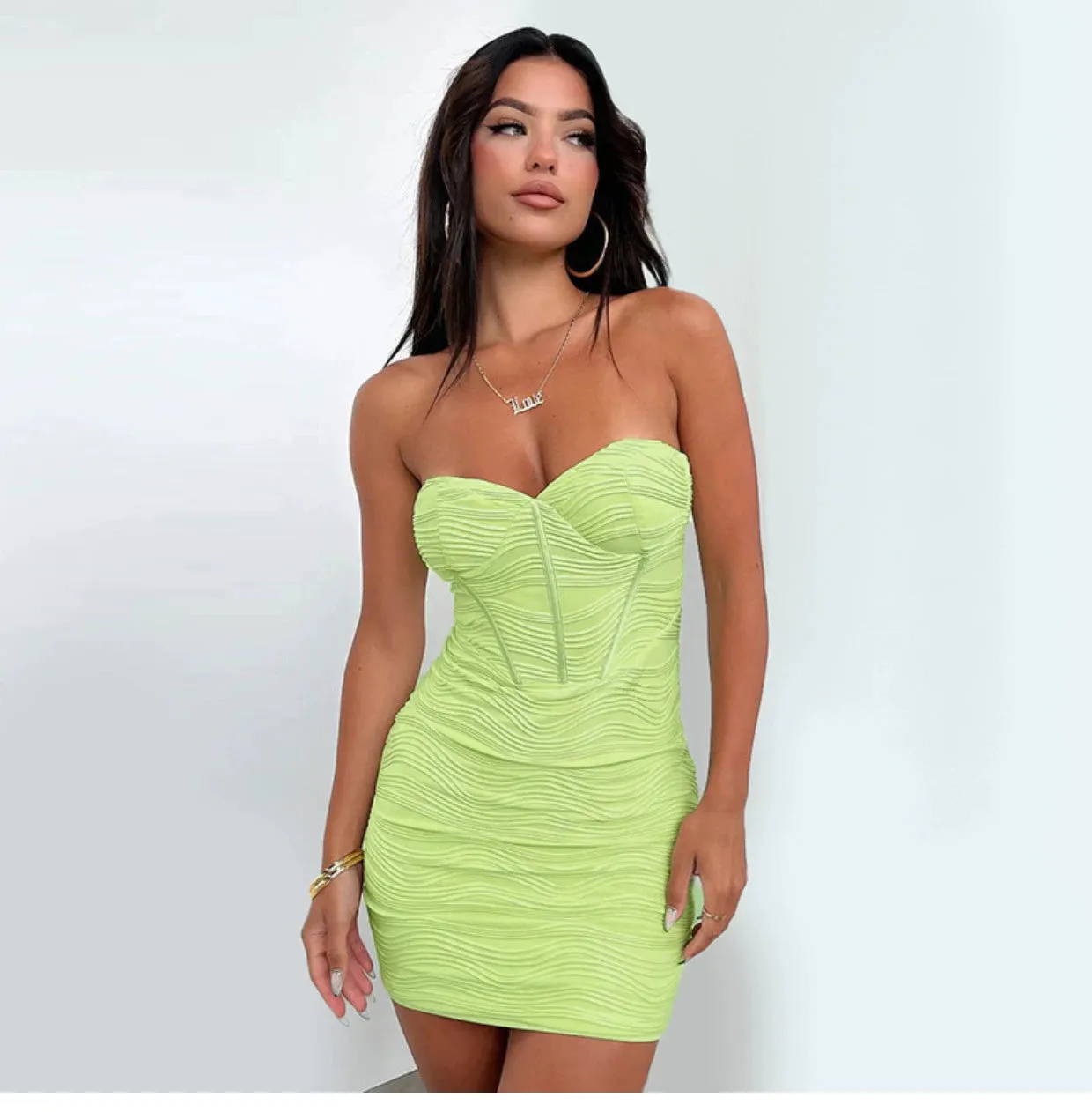 Jenia Strapless Bodycon Mini Dress