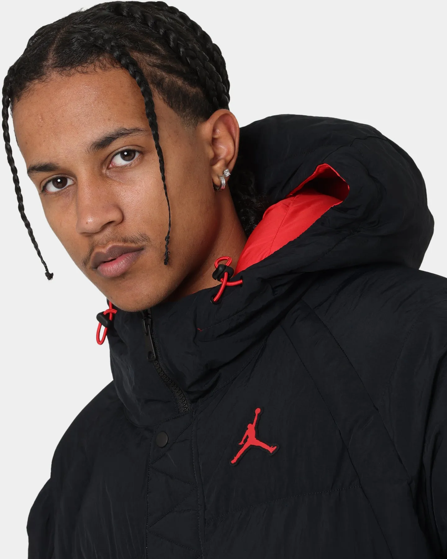 Jordan Essential Puffer Jacket Black/Fire Red