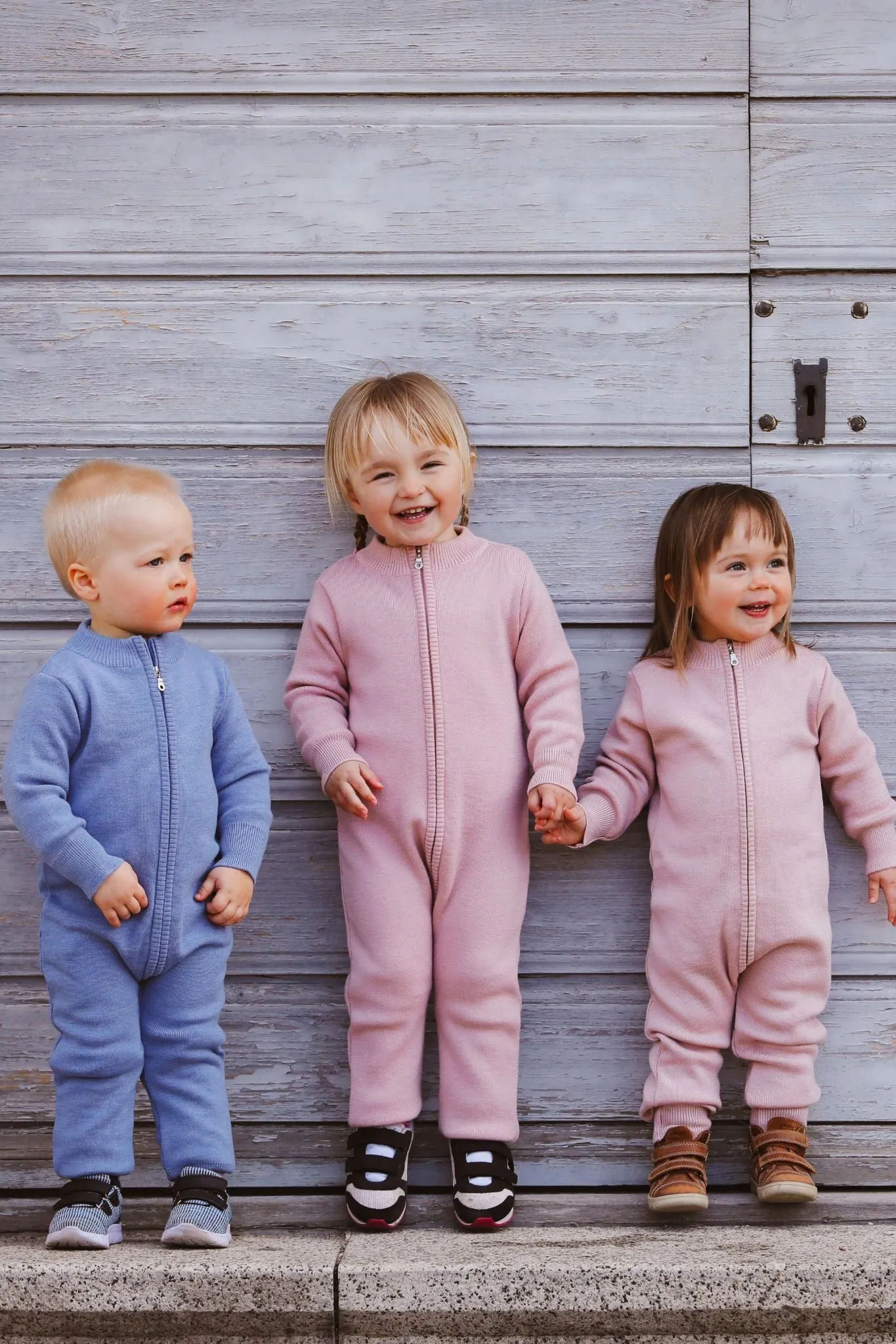 Kids' Merino Wool Jumpsuit Rosa