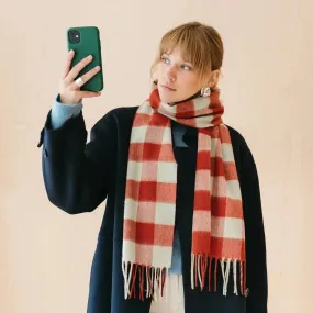 Lambswool Scarf - Red Gingham