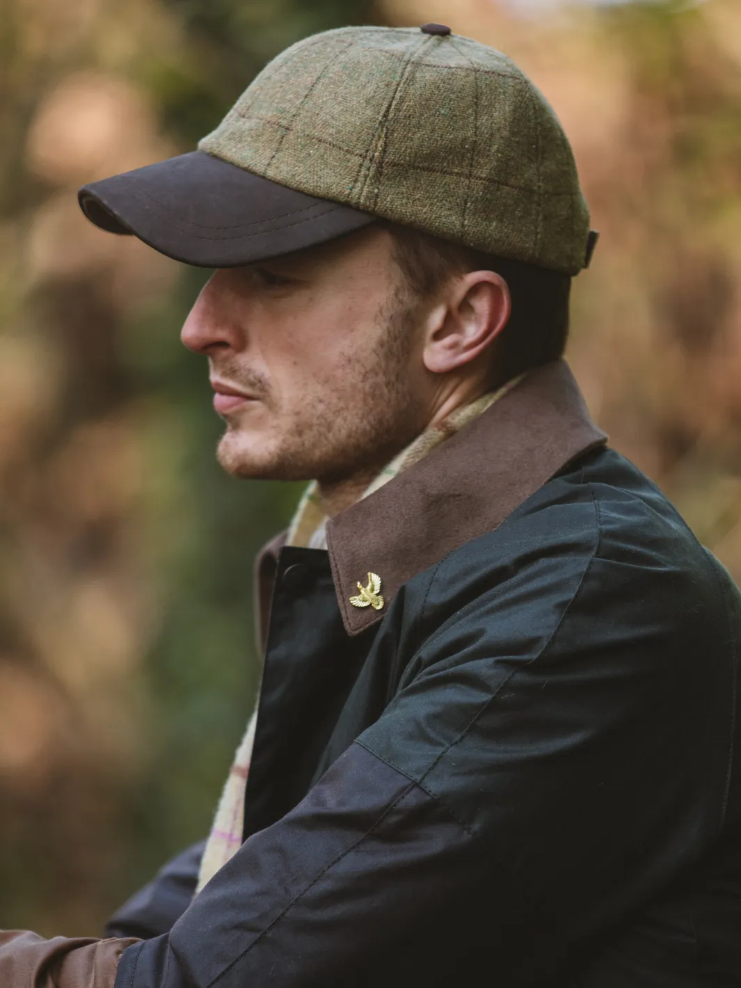 Landowner Tri-Colour Wax Walking Jacket - Forest