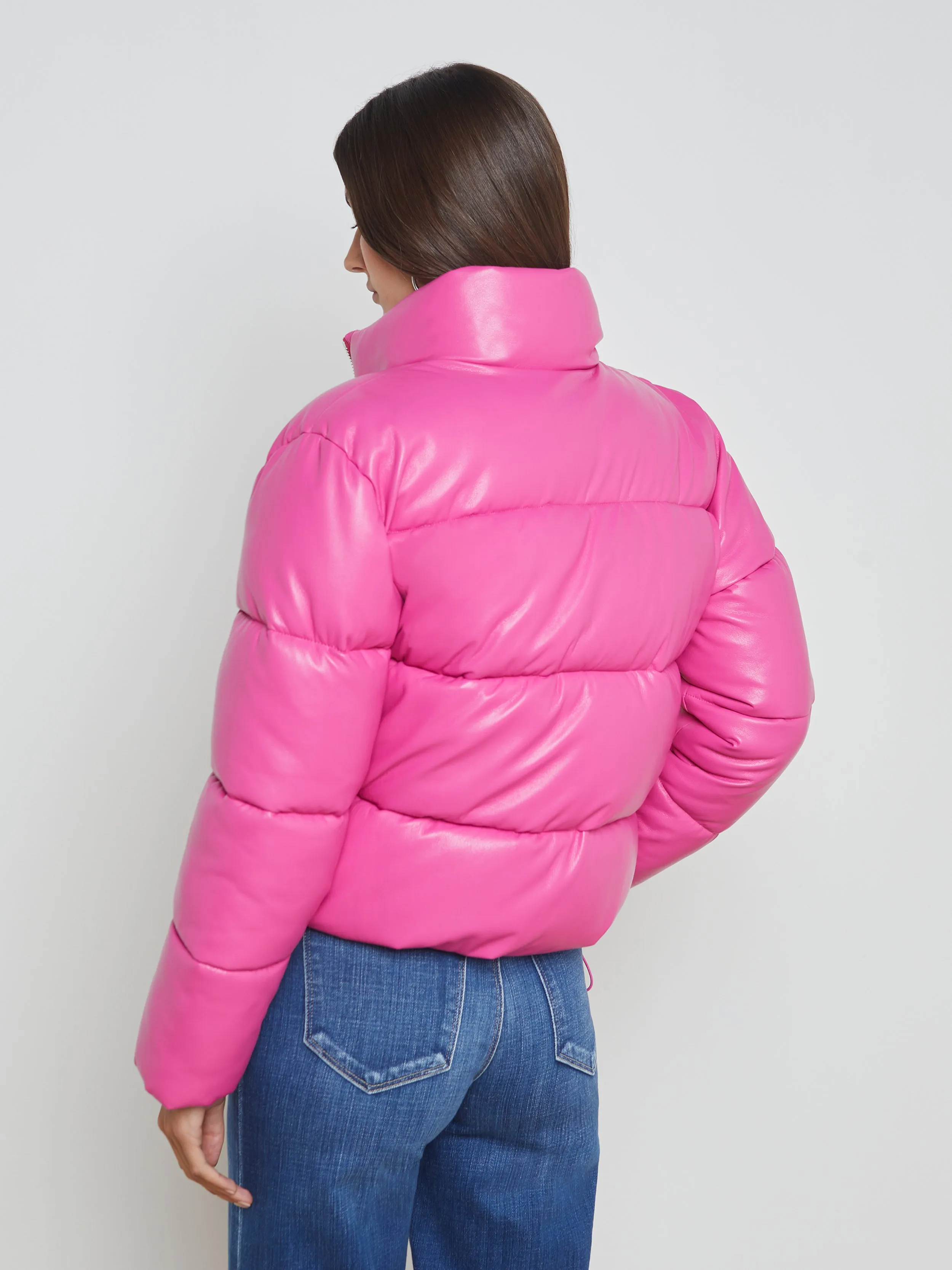 Larsen Vegan Leather Puffer Jacket