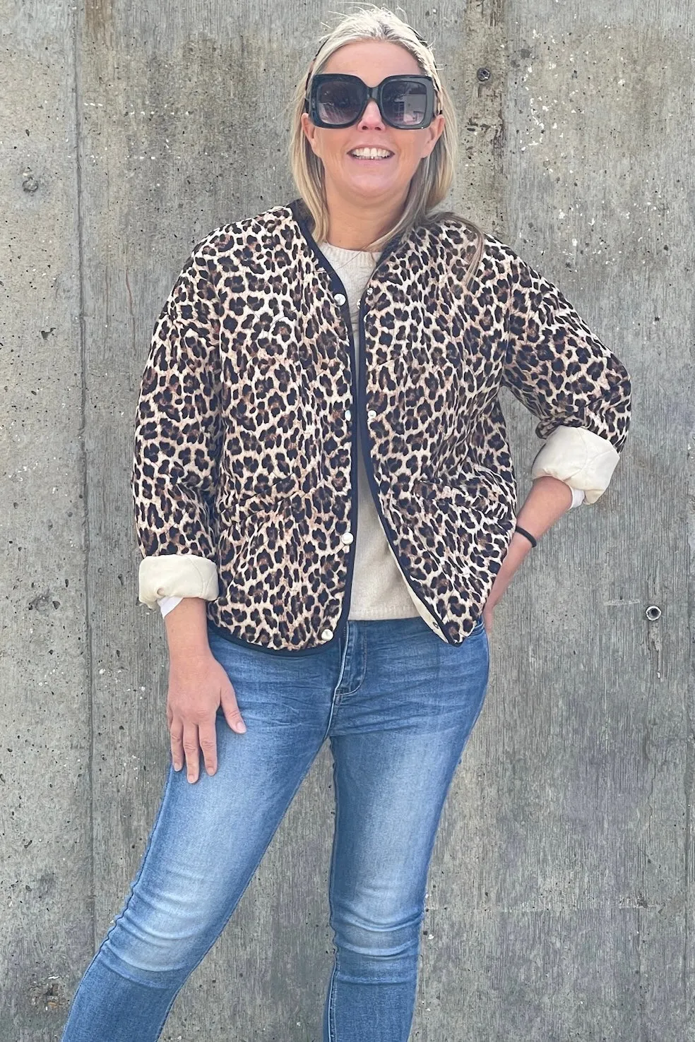 Layla Leopard Quilted Jacket | Original Leopard