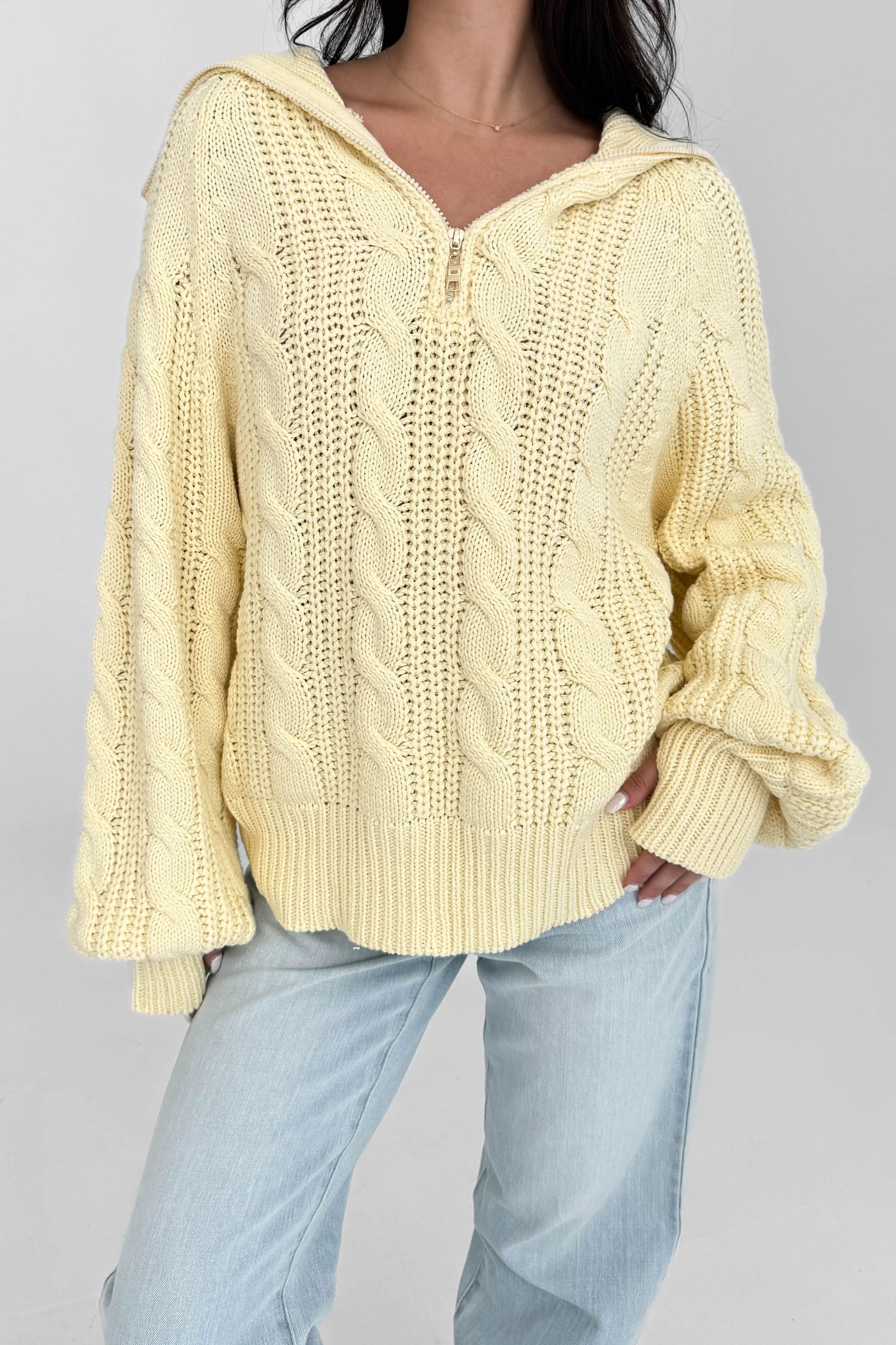 Let's Cuddle Sweater in Butter