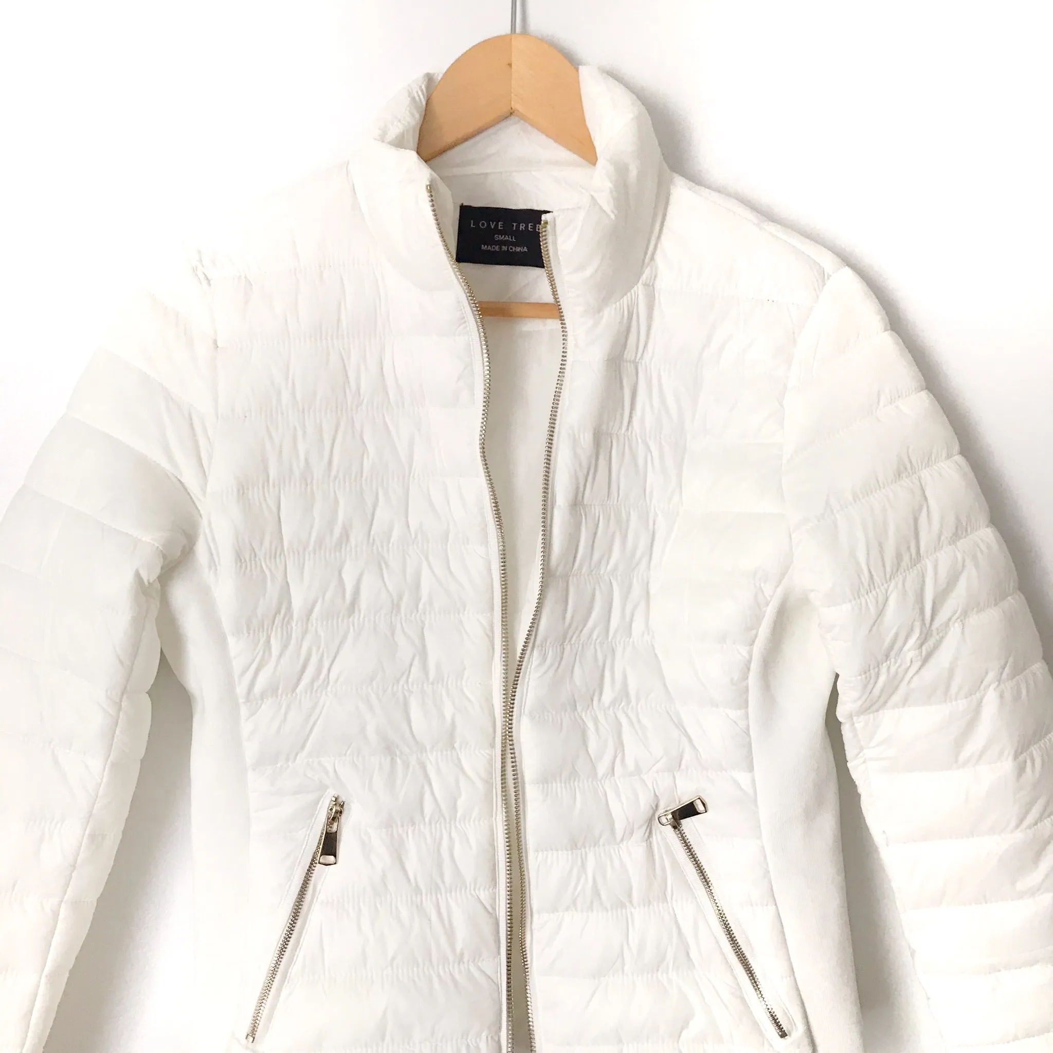 Love Tree White Puffer Jacket- Size S