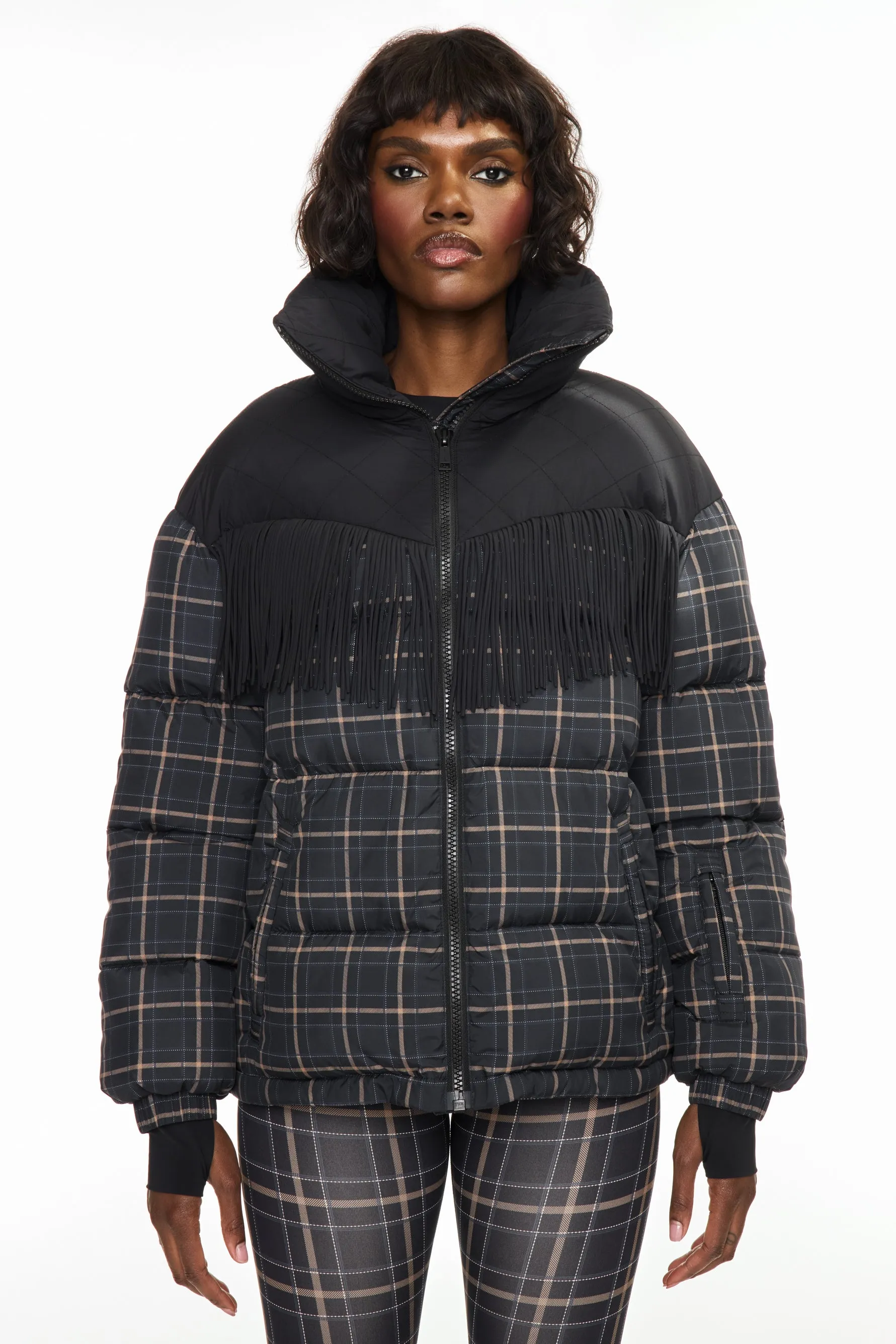 Lumiere Fox Puffer Jacket - Check