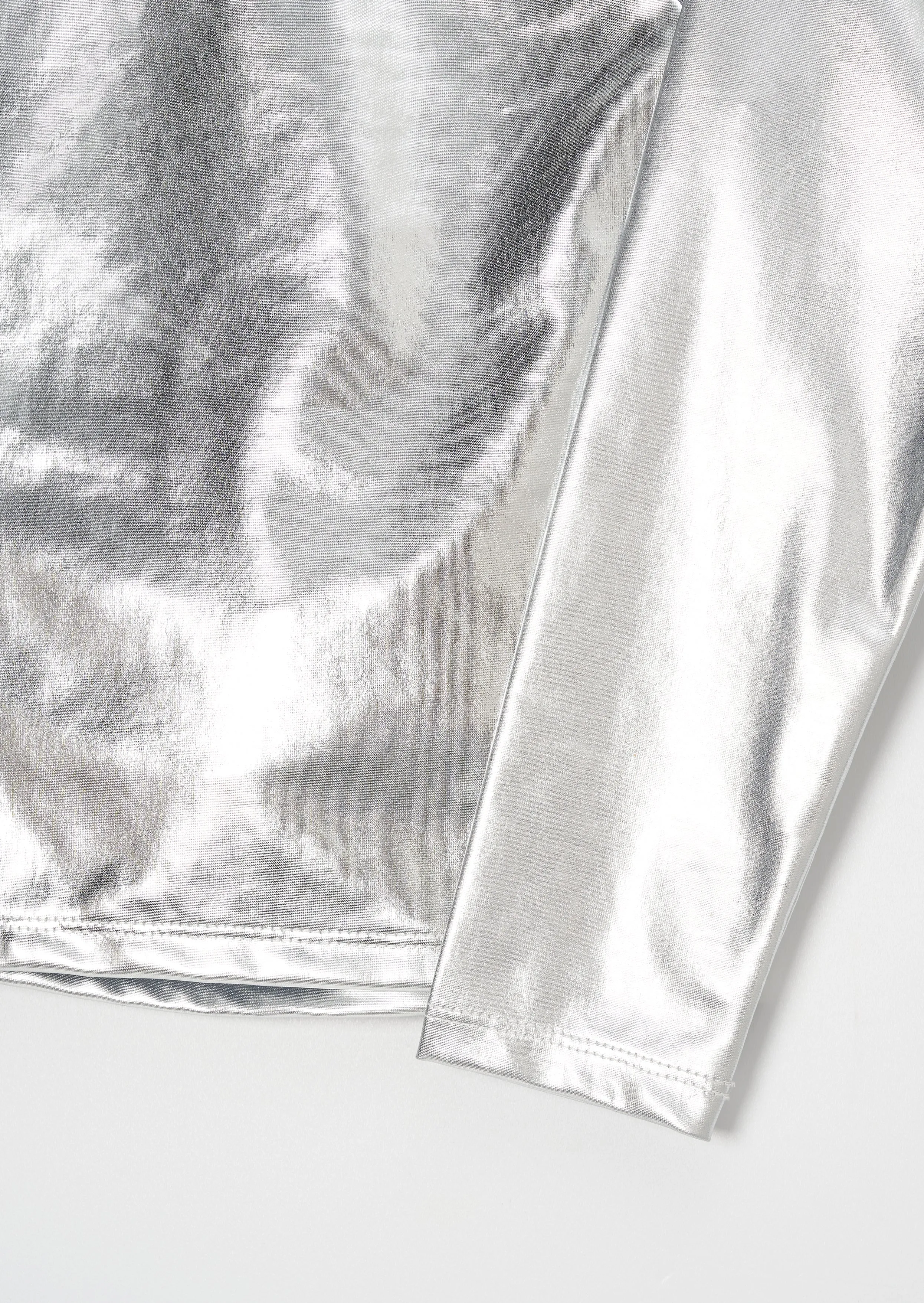 Maya Silver Metallic Long Sleeve T