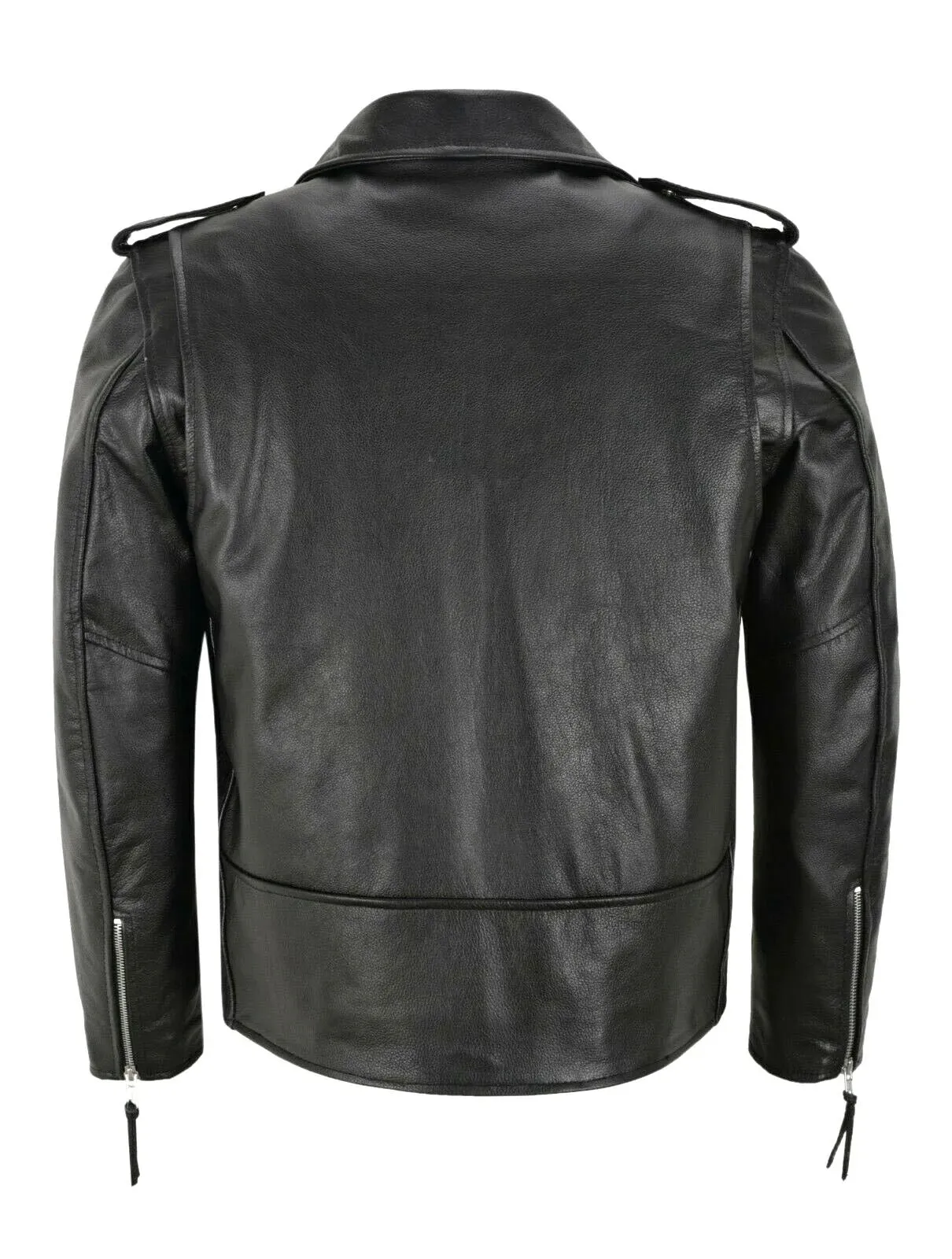 Men PU Leather Jacket Motorcycle Fashion Slim Fit Leather Coat