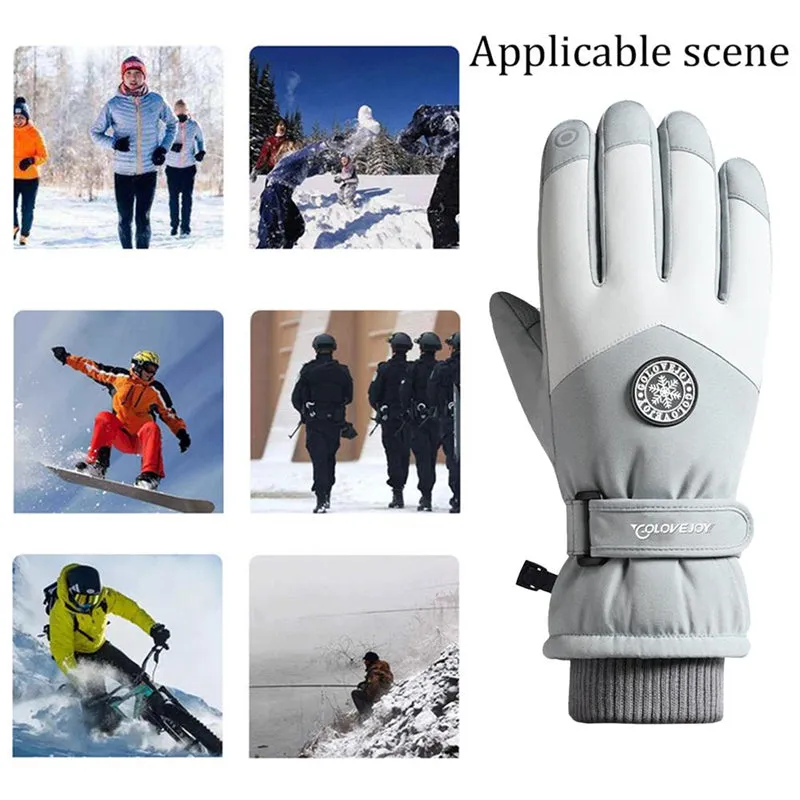 Men Women Winter Windproof Non-slip Warm Touch Screen Ski Gloves