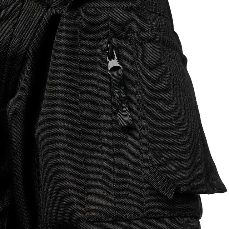 Men's Punk Buckle Pocket Waterproof Windproof Coat