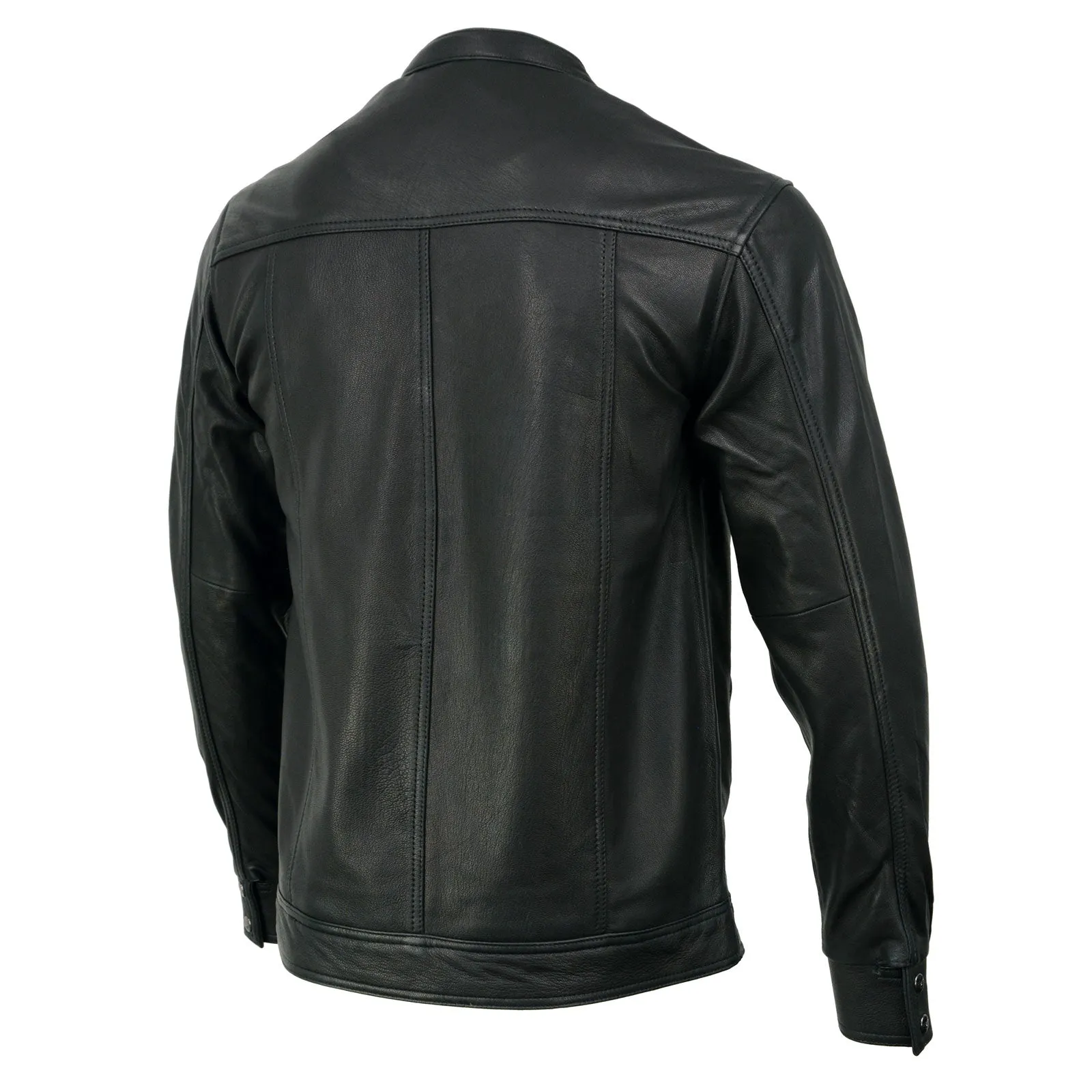 Milwaukee Leather MLM1604 Men's Naked Goatskin Leather Light Weight Motorcycle Rider Shirt Jacket for All Seasons