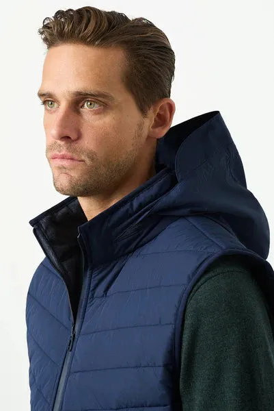 M.J. Bale Castello Reversible Gilet/Vest - Navy Grey