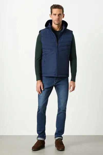 M.J. Bale Castello Reversible Gilet/Vest - Navy Grey