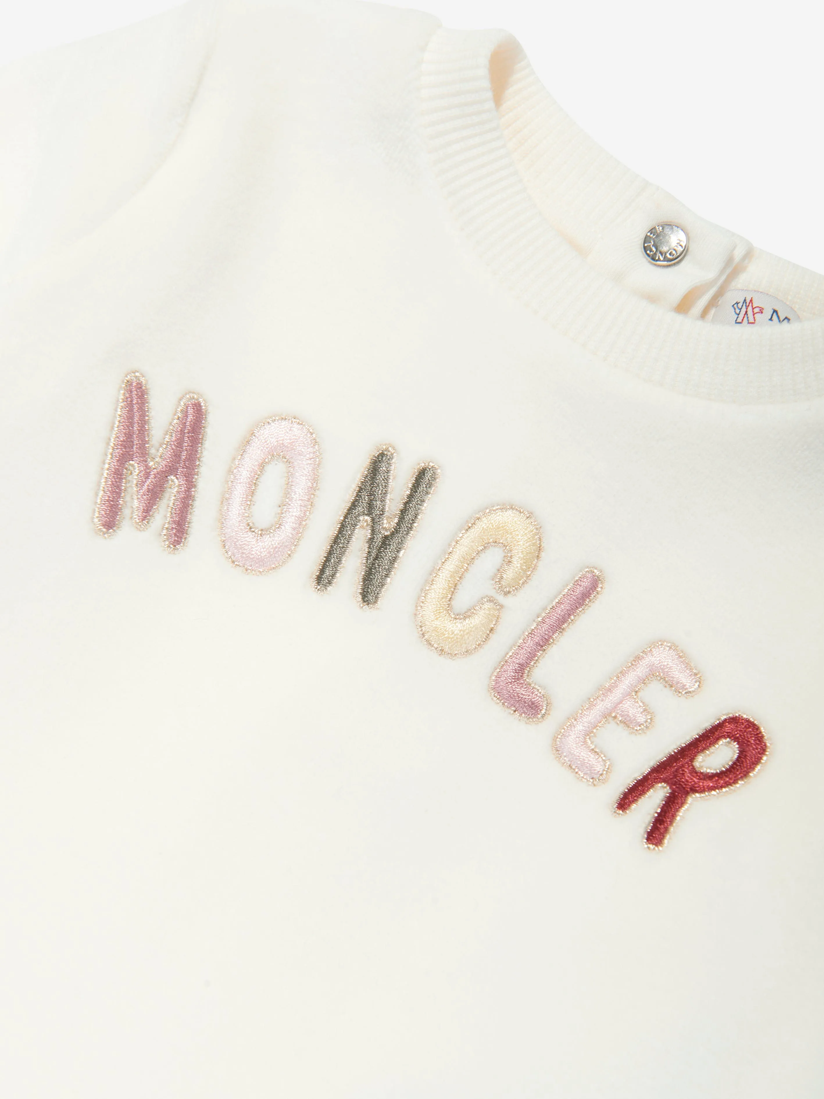 Moncler Enfant Baby Girls Logo Sweater Dress in Ivory