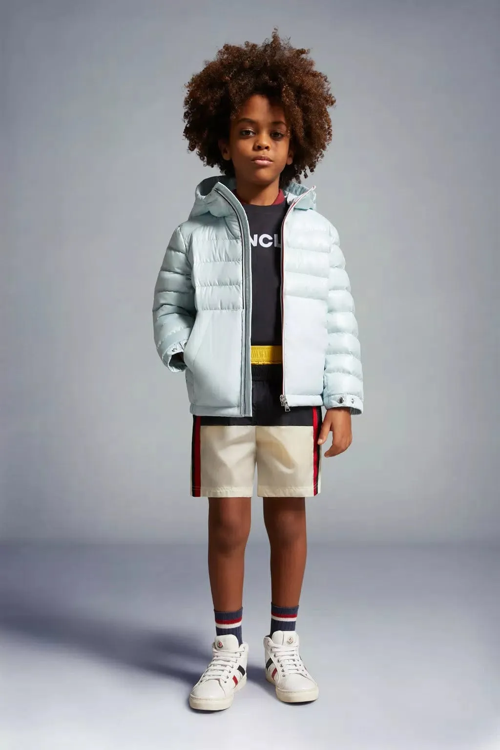 Moncler Enfant Boys Down Padded Masserau Jacket in Blue