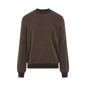 Monogram Wool Sweater in Brown