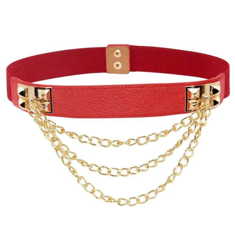 Multi-Layer Elastic Band Waist Belly Chain Belts