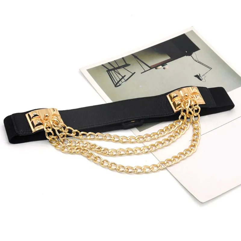 Multi-Layer Elastic Band Waist Belly Chain Belts