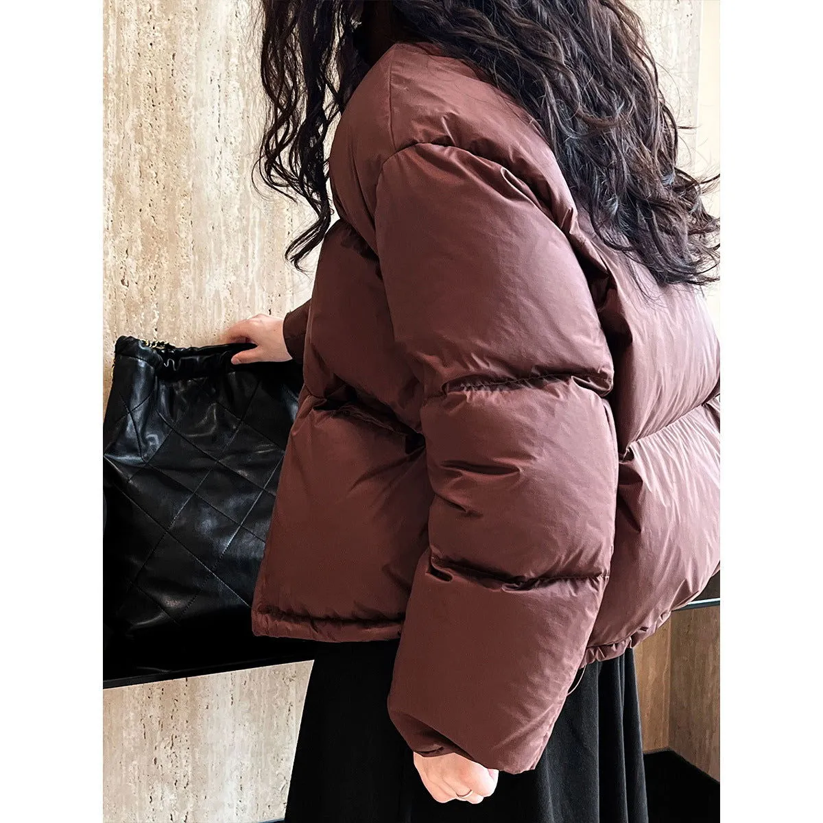 National Standard 90 White Duck down Short down Jacket Women Japanese All Matching Thickened Puffer Jacket