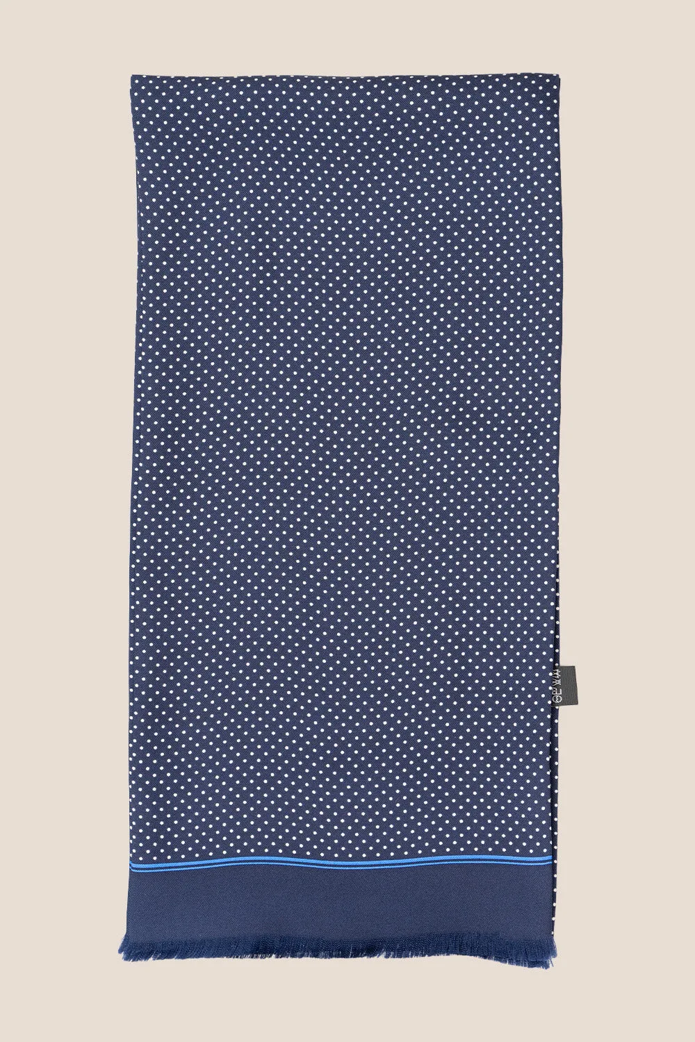 Navy Polka Print