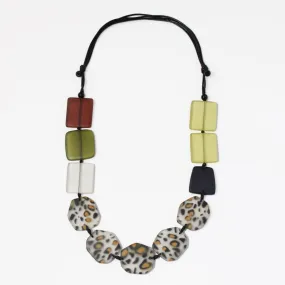 Neutral Tone Resin Malia Necklace