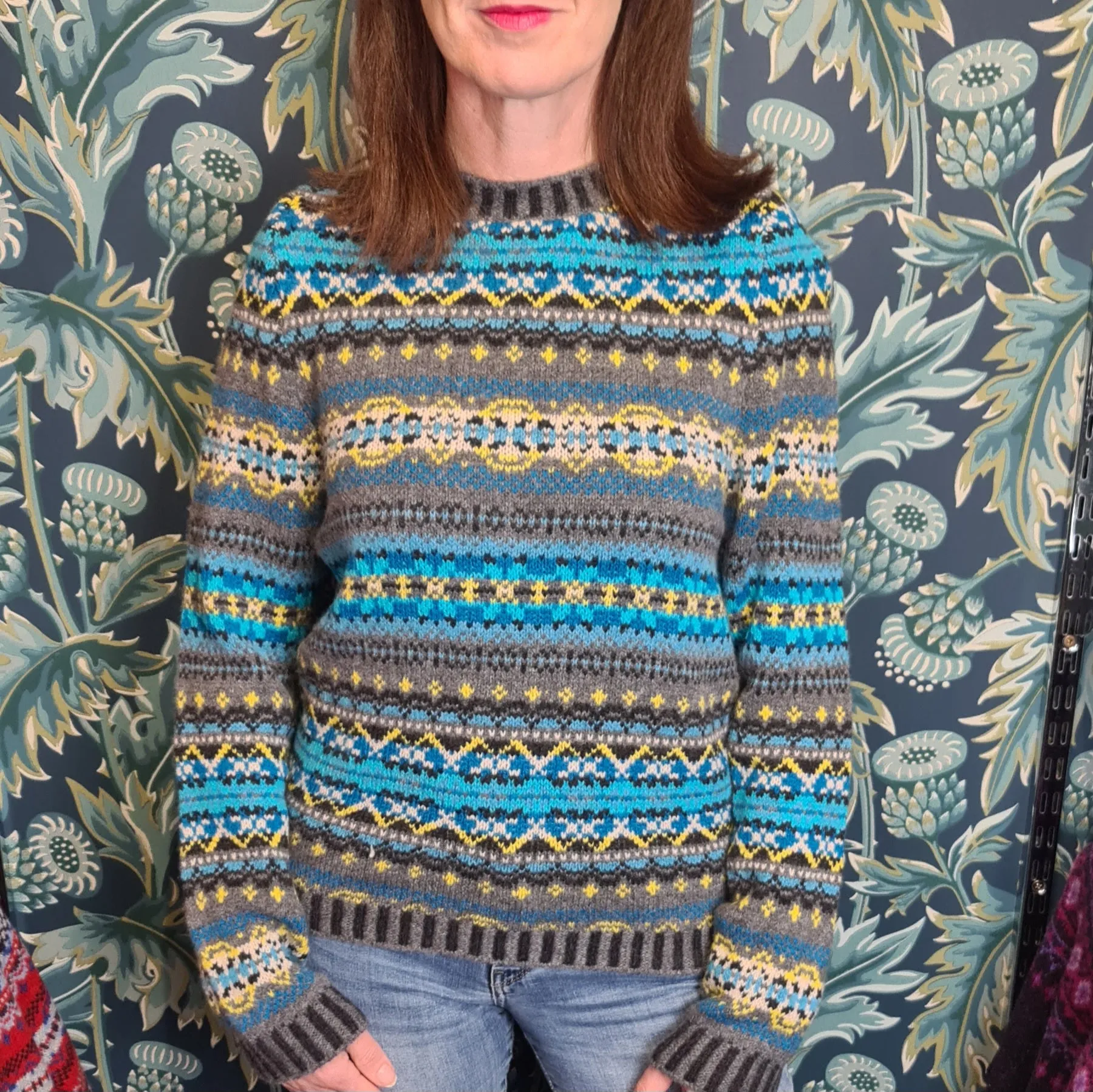 New Eribe Fairisle Kinross Sweater in Reflection P4218