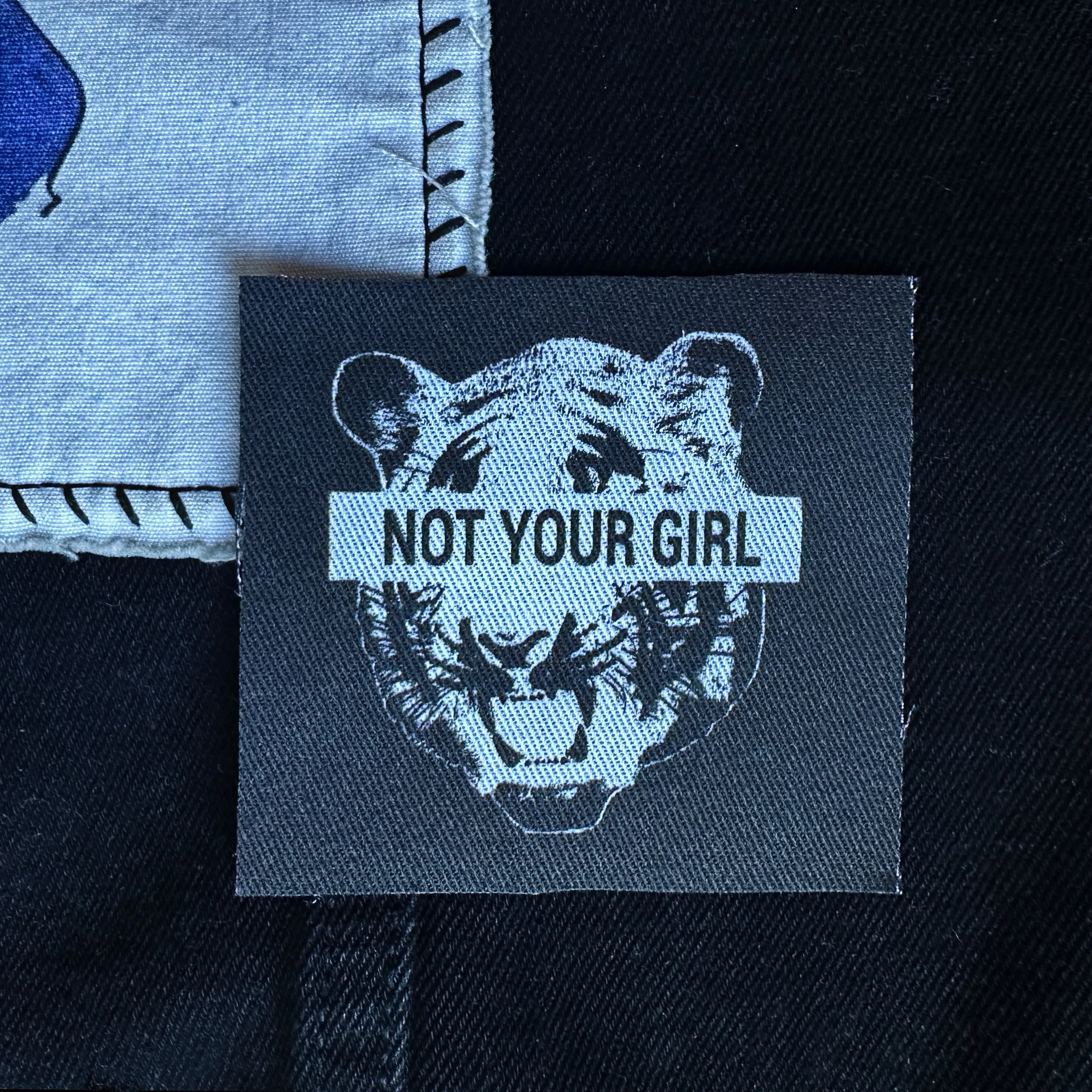 Not Your Girl Sew On Fabric Patch