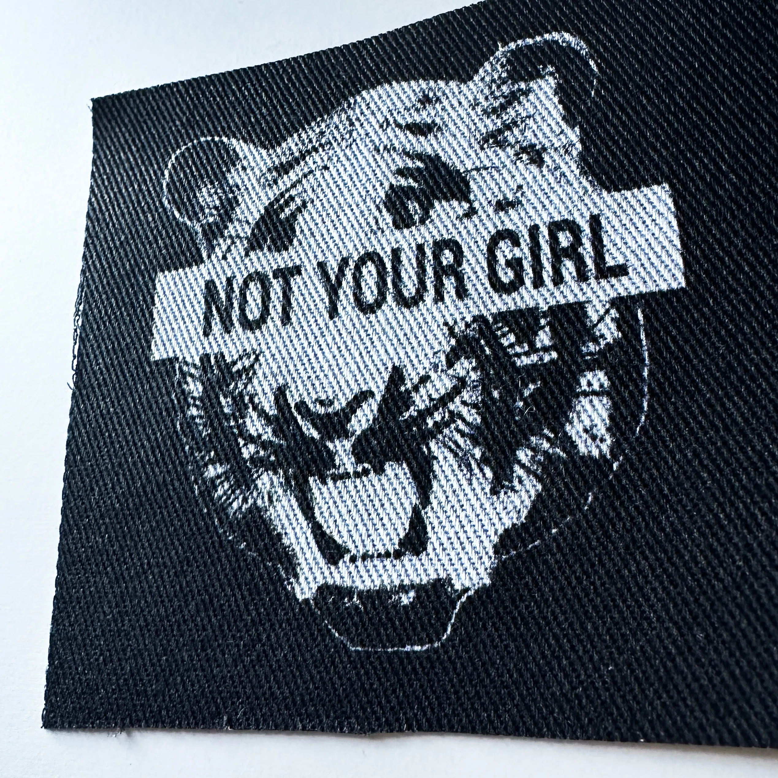 Not Your Girl Sew On Fabric Patch