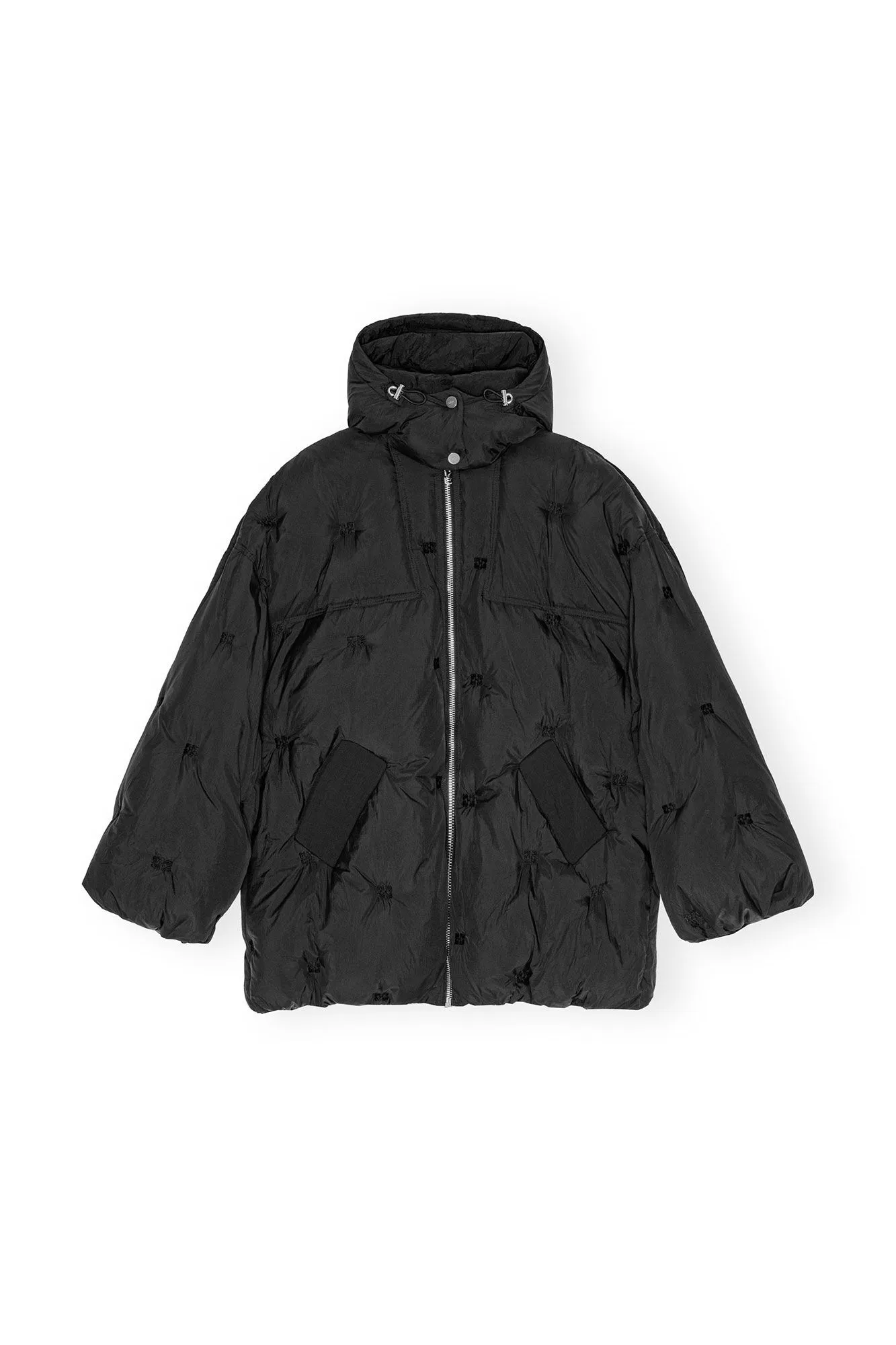 NYLON TECH PUFFER MIDI JACKET