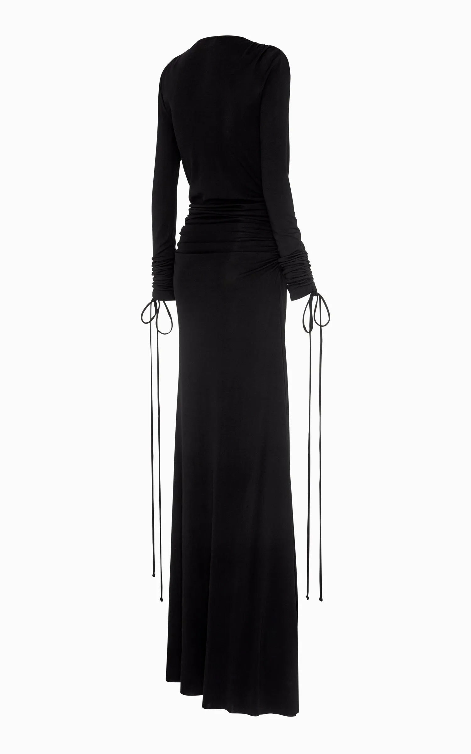 Occult Ruched Maxi Dress | Black